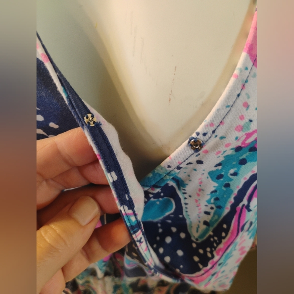 Lilly Pulitzer Madilyn Starfish Romper Size Small Women's * Missing Belt - Picture 3 of 8